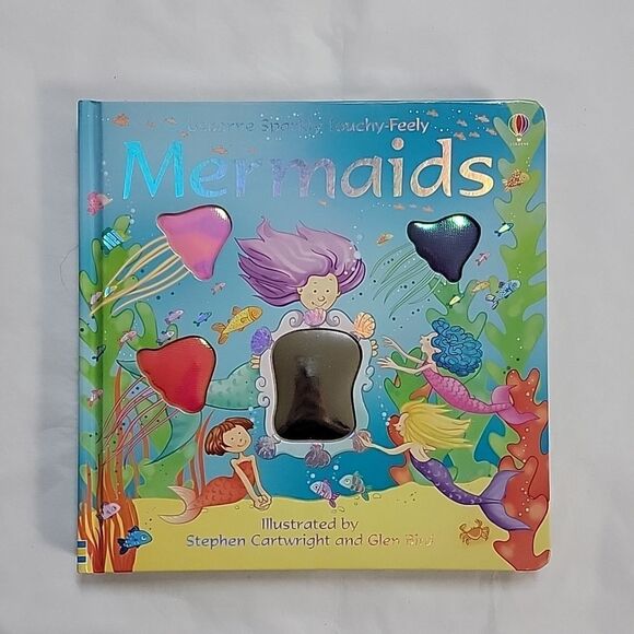 USBORNE MERMAIDS TOUCHY-FEELY BOARD BOOK - Picture 1 of 8
